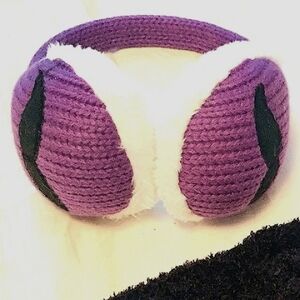 💜NWOT Purple Mustache Ear Muffs💜